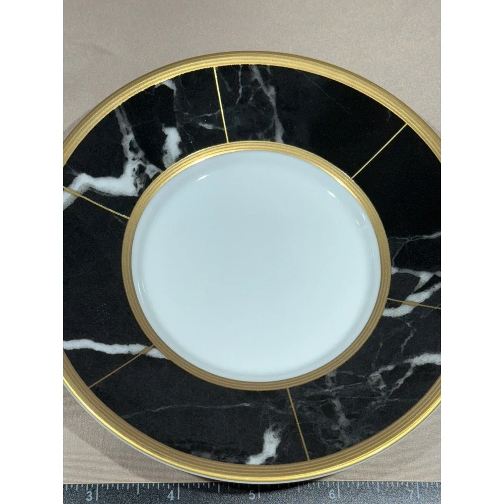 Faberge China‎ Imperial Court Onyx Saucer Only Replacement, Black, Round, Gold